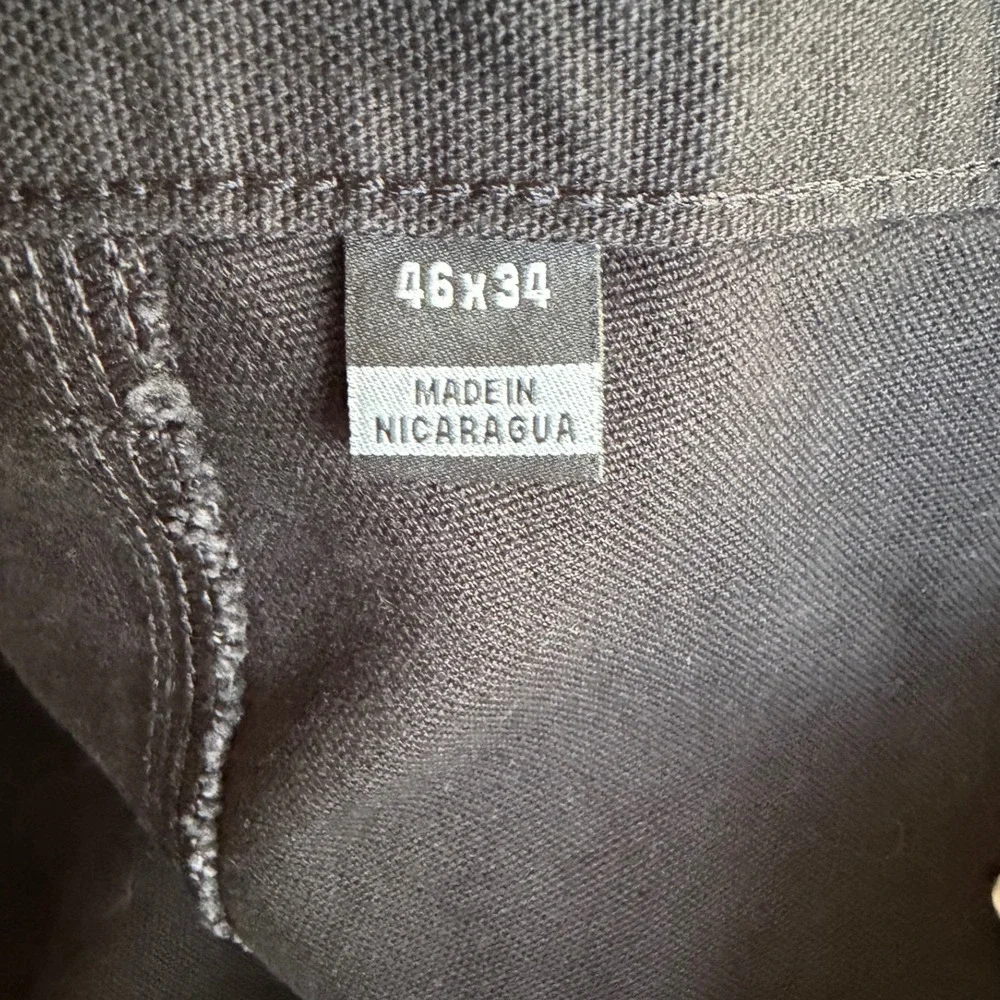 Carhartt B11 Washed Duck Work Pants Mens 46x34 Black Loose Fit Utility NWT